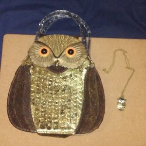 OWL handbag and watch set,new